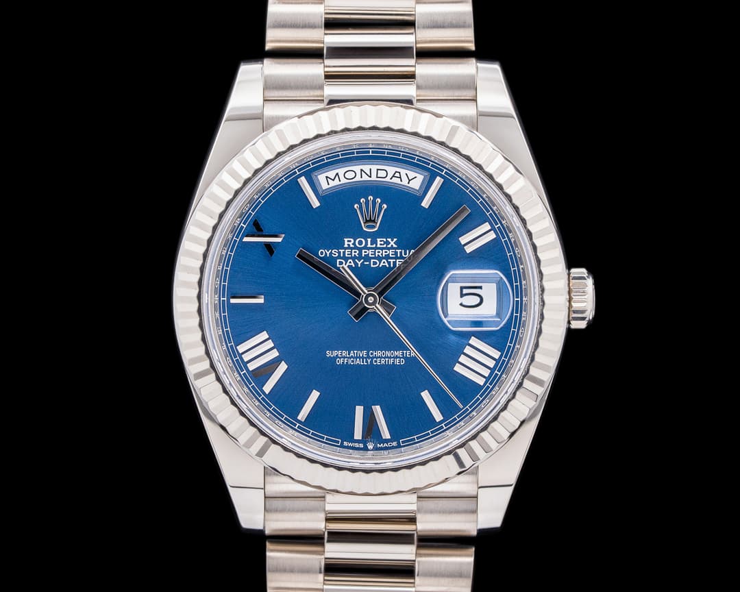 Rolex Day Date 228239 President 18K White Gold Blue Dial 40MM 2022
