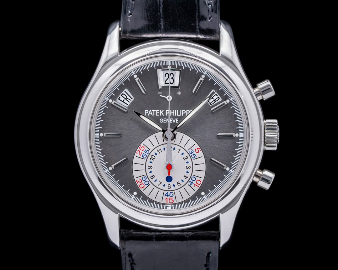 Patek Philippe Annual Calendar 5960P Chronograph Platinum Grey Dial 