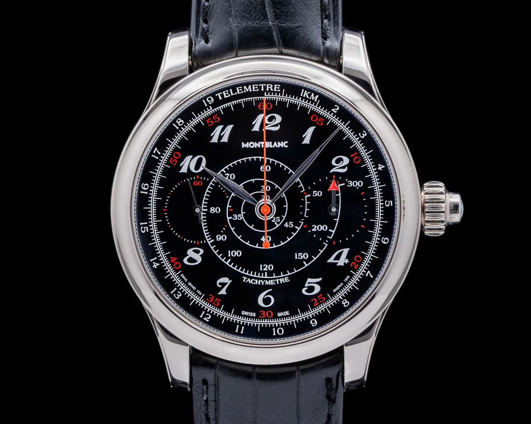 Montblanc 1858 Monopusher Villeret Chronograph LE 18k White Gold