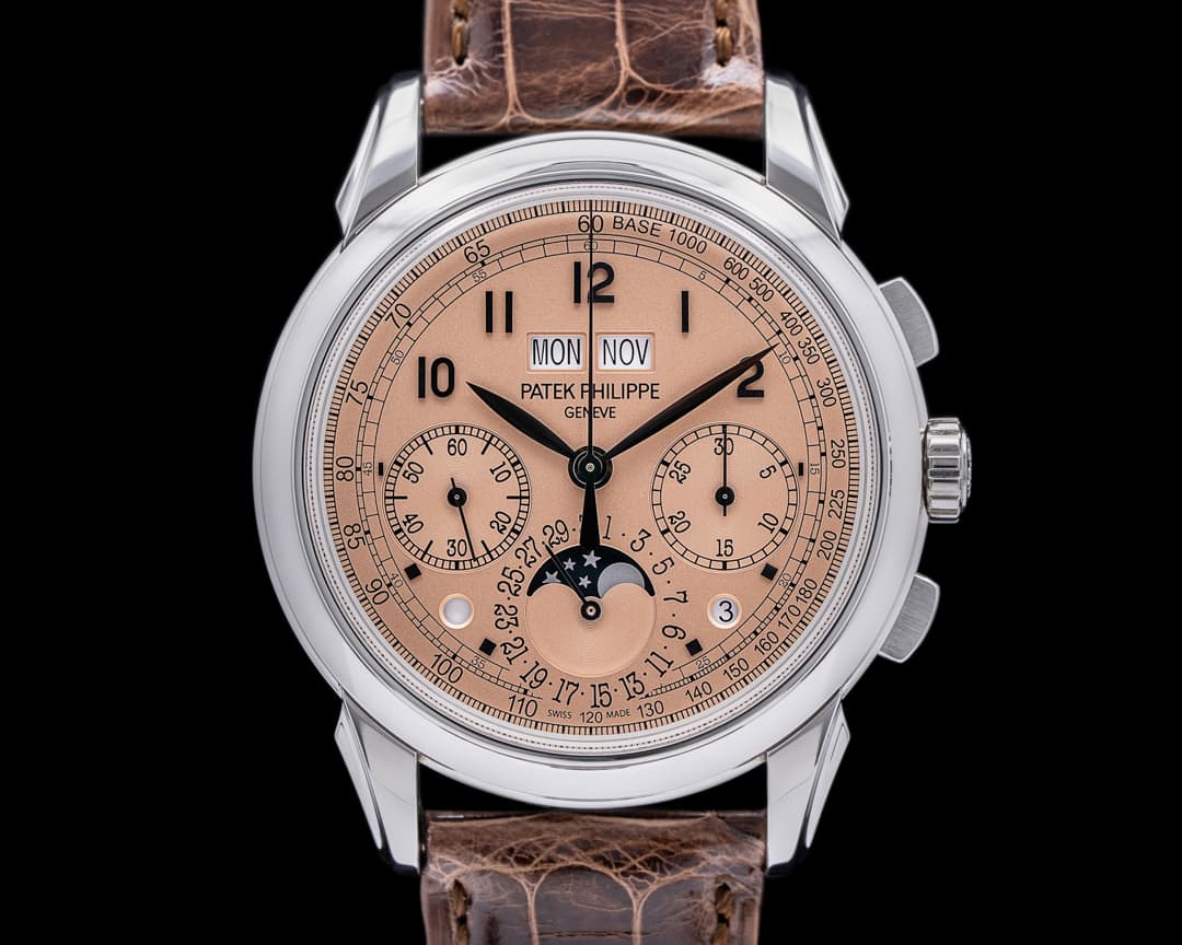 Patek Philippe 5270P Perpetual Calendar Chronograph Platinum Salmon Dial
