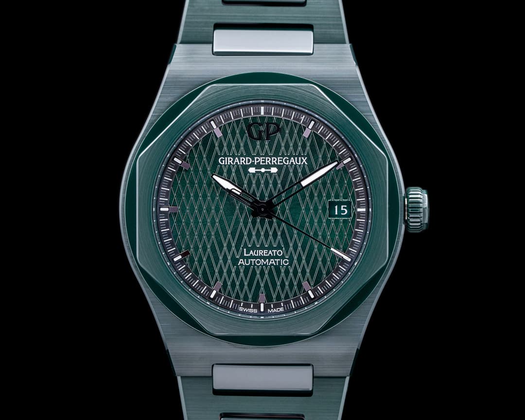Girard Perregaux Laureato 38MM Green Ceramic Aston Martin Edition