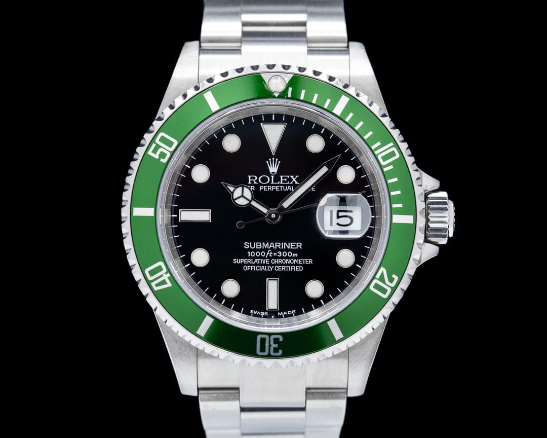 Rolex Submariner 50th Anniversary Kermit "Flat 4" SS Green Bezel