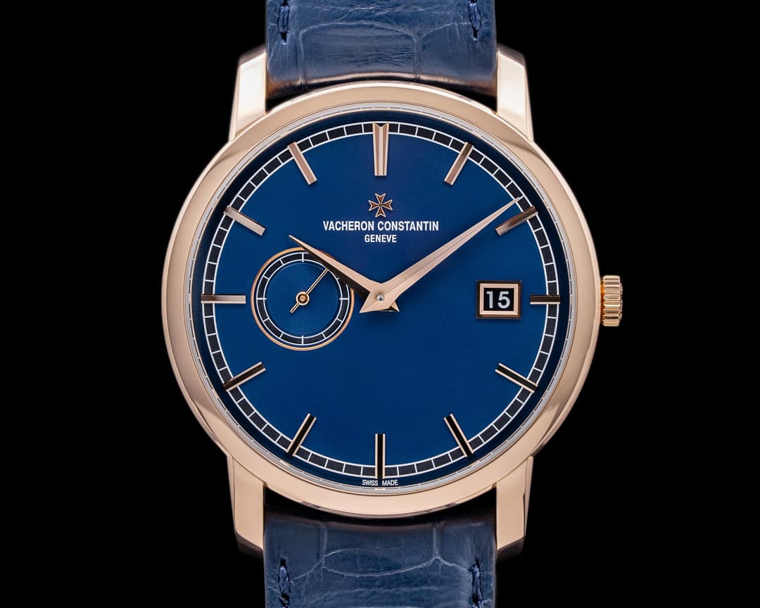 Vacheron Constantin Bucherer Patrimony Traditionnelle Automatic 18K RG Blue Dial