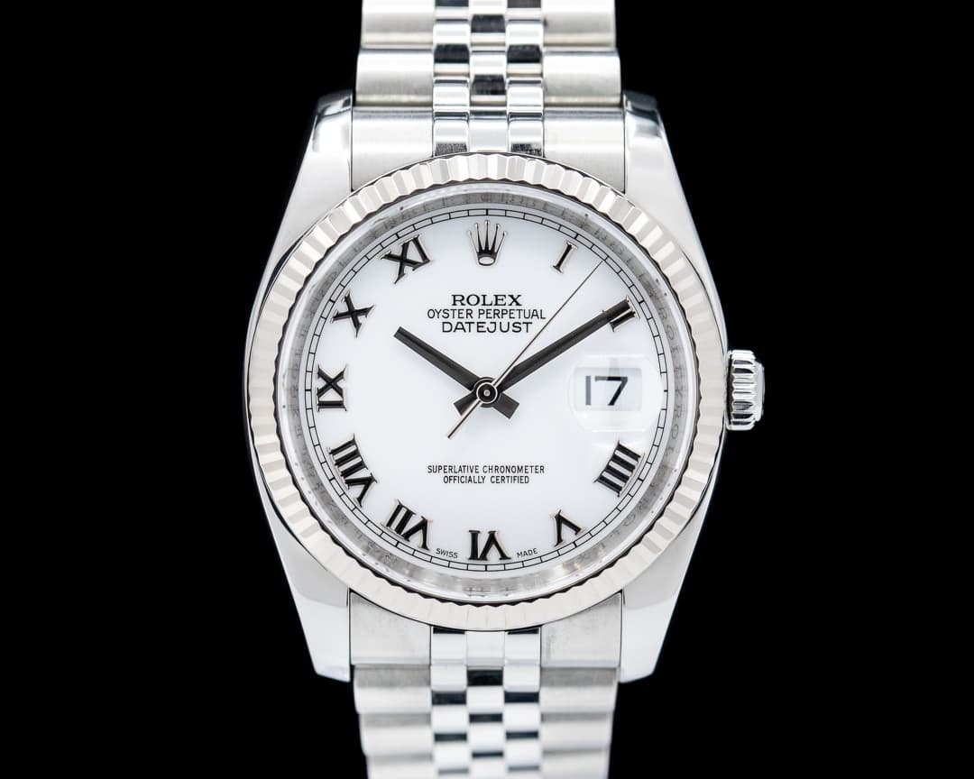 Rolex Datejust SS Jubilee White Roman Dial 
