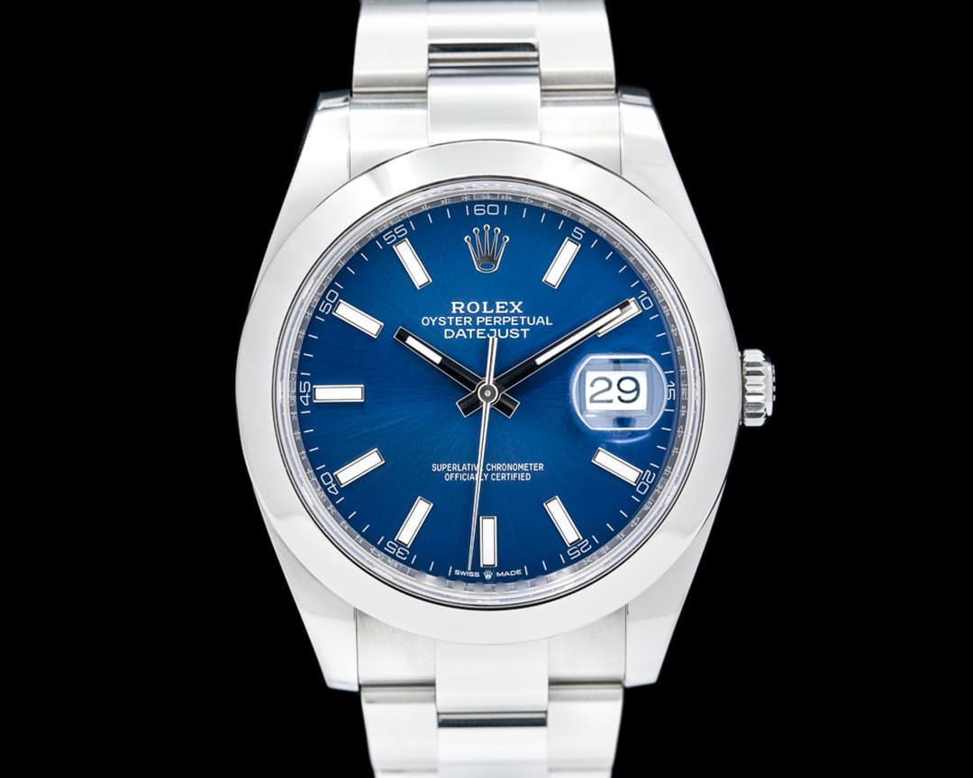 Rolex Datejust 41 Blue Stick Dial SS Oyster 2023