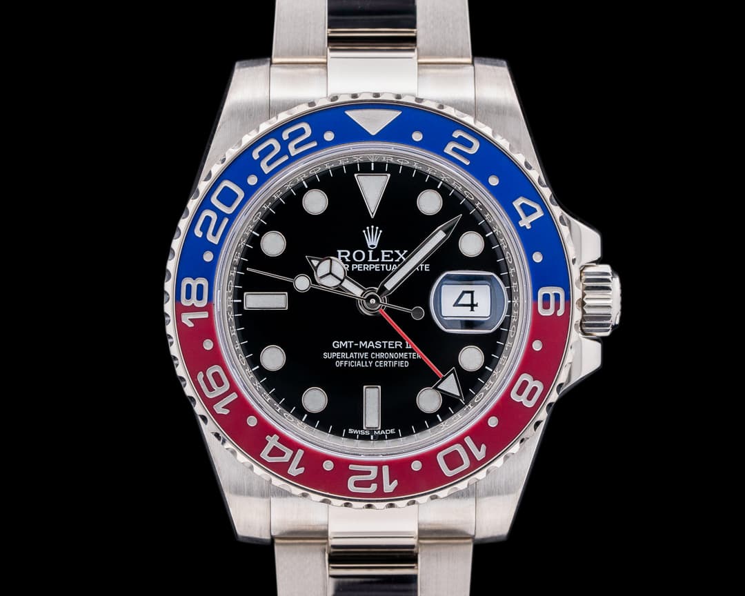 Rolex GMT Master II 116719 Ceramic "Pepsi" 18k Black Dial 