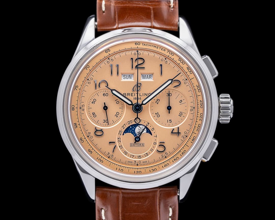 Breitling Premier B25 Datora Salmon Dial 