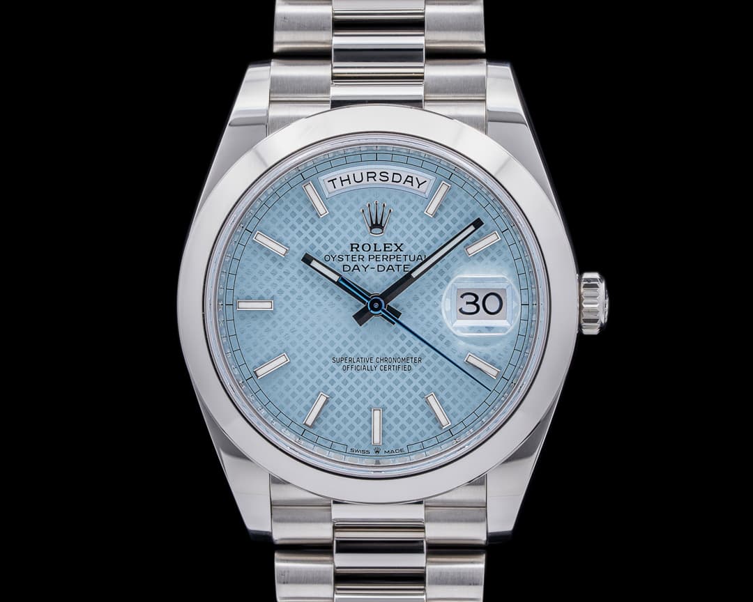 Rolex Day Date 228206 Platinum Blue Dial 40MM 2015