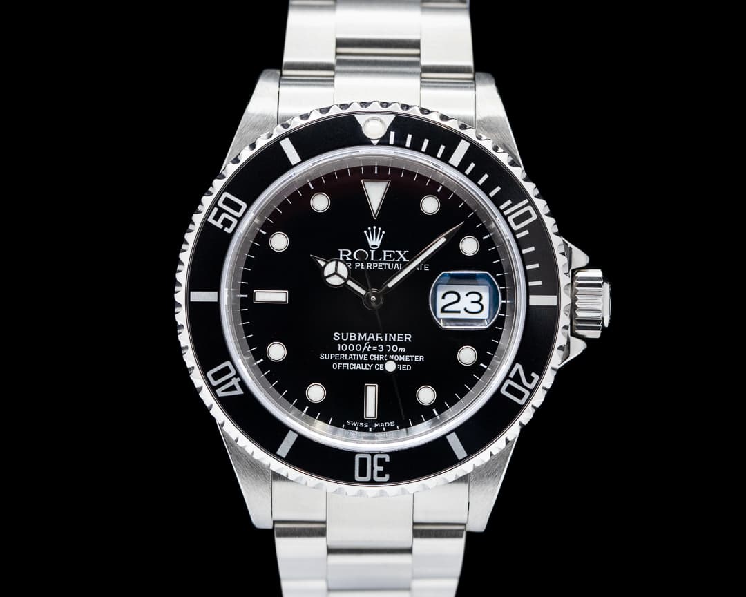 Rolex Submariner SS Black Dial Circa 2001 Full Set