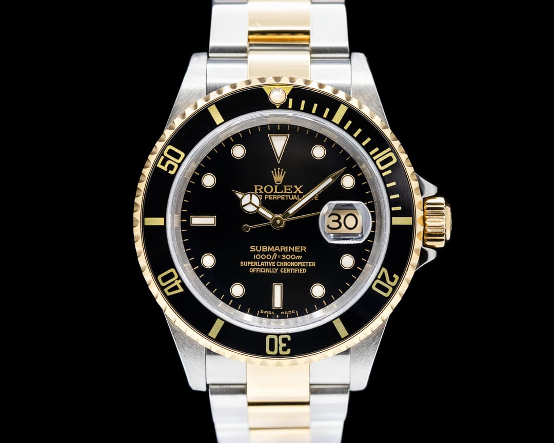 Rolex Submariner 16613 Black Dial SS / 18K FULL SET