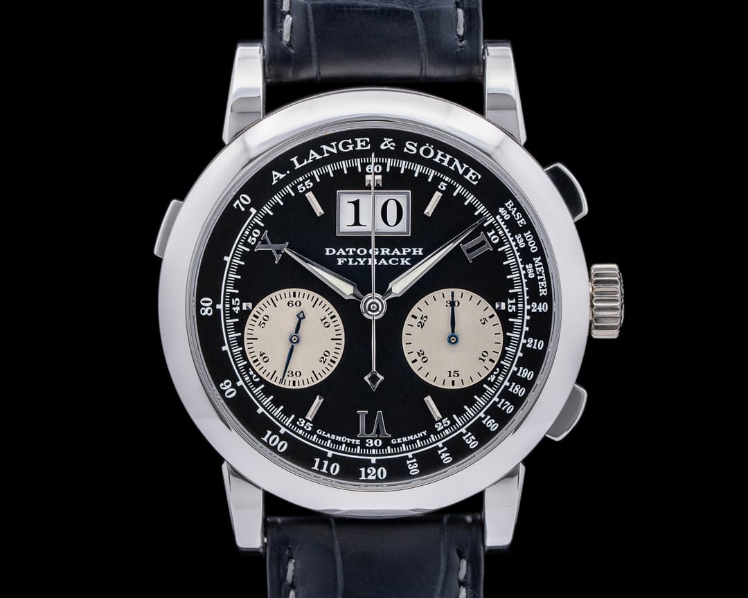 A. Lange and Sohne Datograph 403.035 Flyback Platinum Early Meter Dial