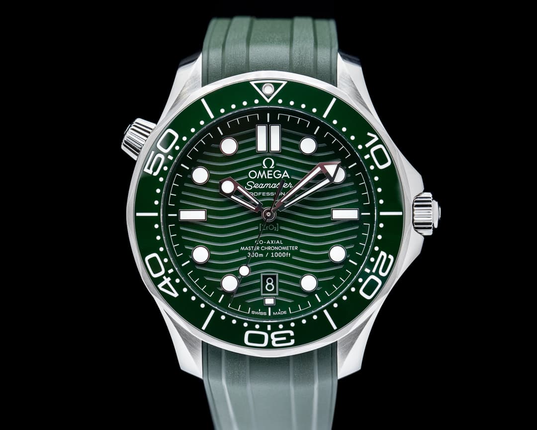 Omega Seamaster Green dial Diver 300M Co-Axial Master Chronometer Ceramic