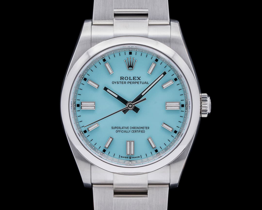 Rolex Oyster Perpetual 126000 36MM SS TURQUOISE BLUE
