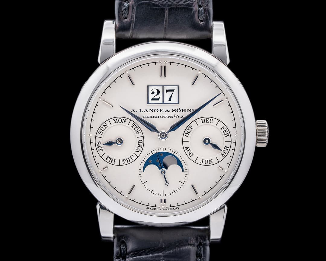 A. Lange and Sohne Saxonia 330.025 Annual Calendar Platinum RARE