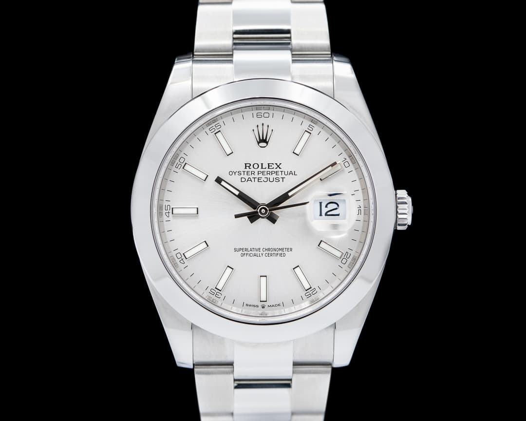 Rolex Datejust 41 126300 Silver Stick Dial SS 