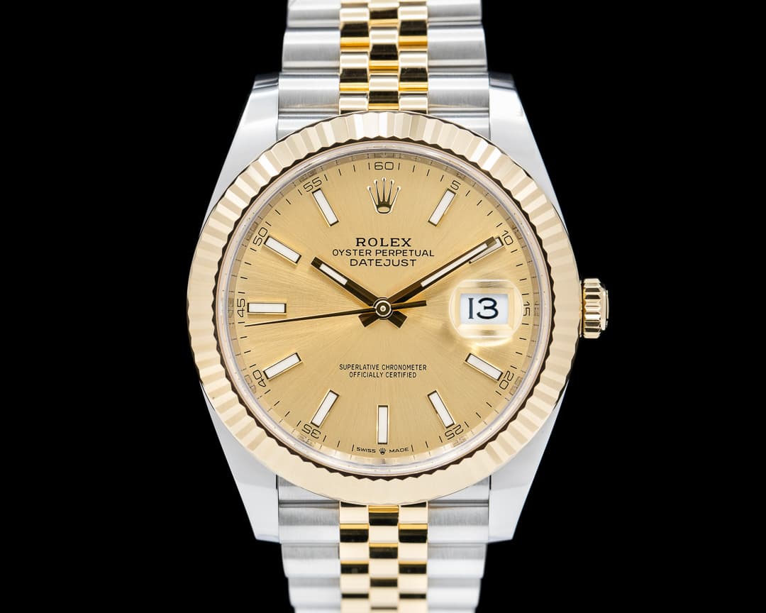 Rolex Datejust 41 Champagne Stick Dial 18K / SS
