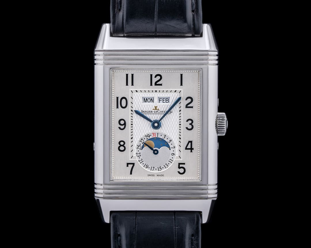 Jaeger LeCoultre Reverso Grande Calendar SS Silver Dial Deployant