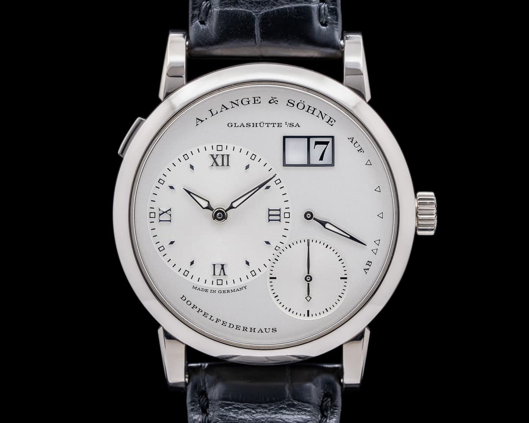 A. Lange and Sohne Lange 1 18K White Gold Silver Dial NEW MOVEMENT