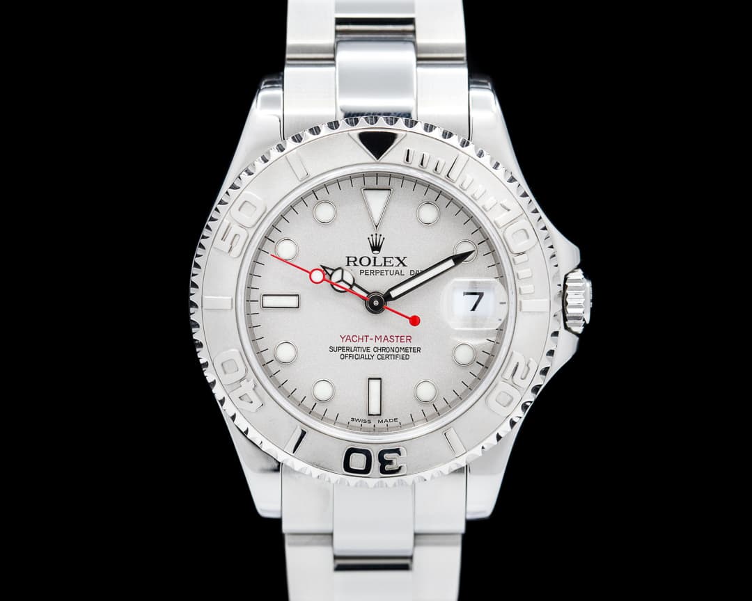 Rolex Yacht Master Mid Size SS / Platinum Bezel