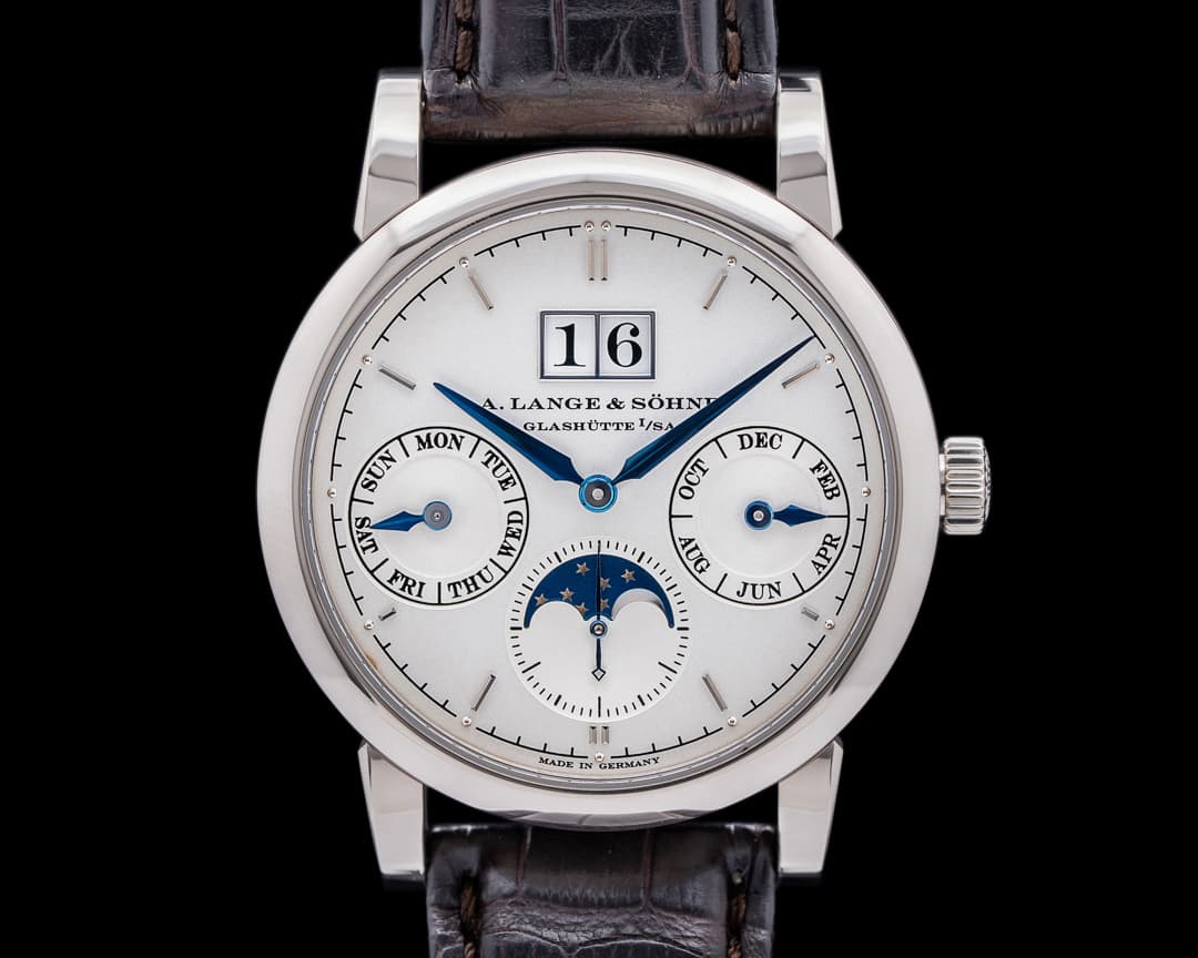 A. Lange and Sohne Saxonia Annual Calendar 330.026 18K White Gold