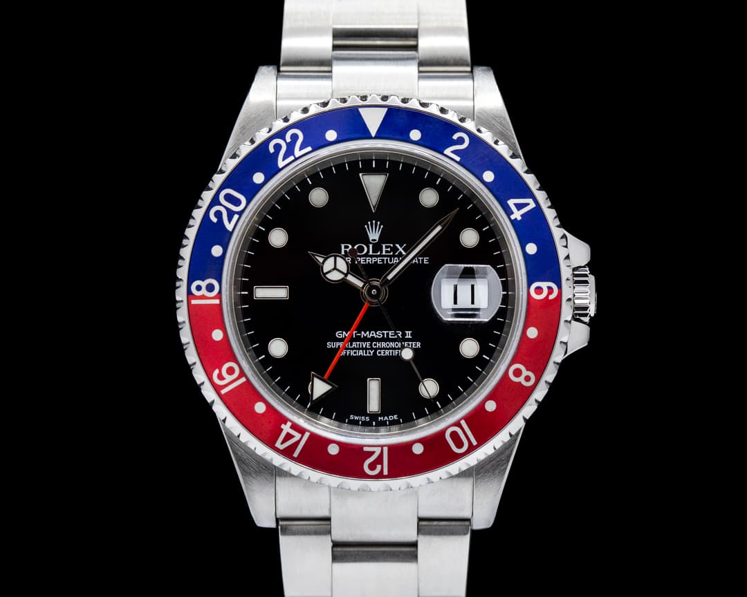Rolex GMT Master II SS Red / Blue Pepsi Bezel FULL SET