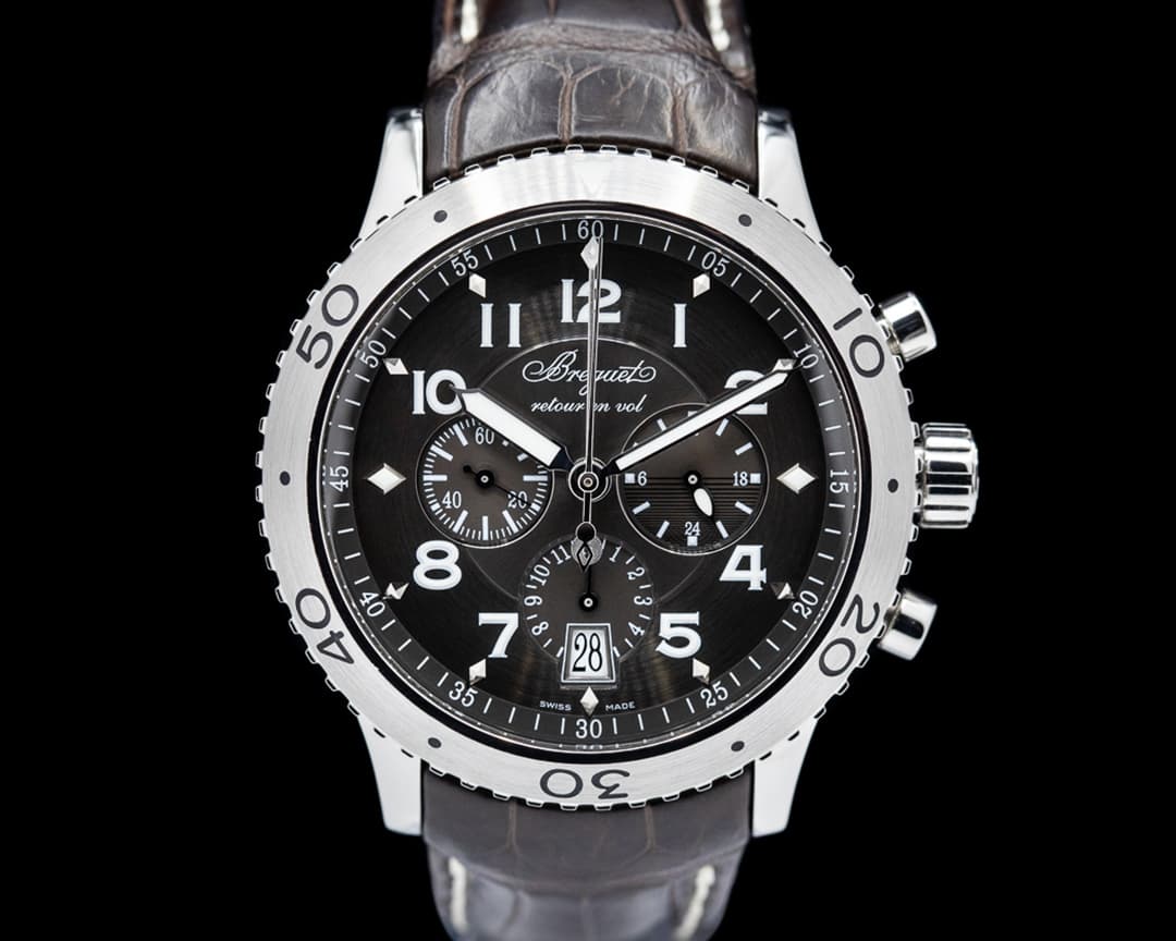 Breguet Type XXI Flyback SS/ Alligator 




