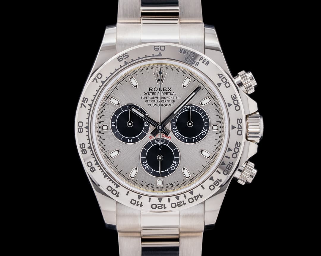 Rolex Daytona 116509 Silver and Black Dial 18K White Gold