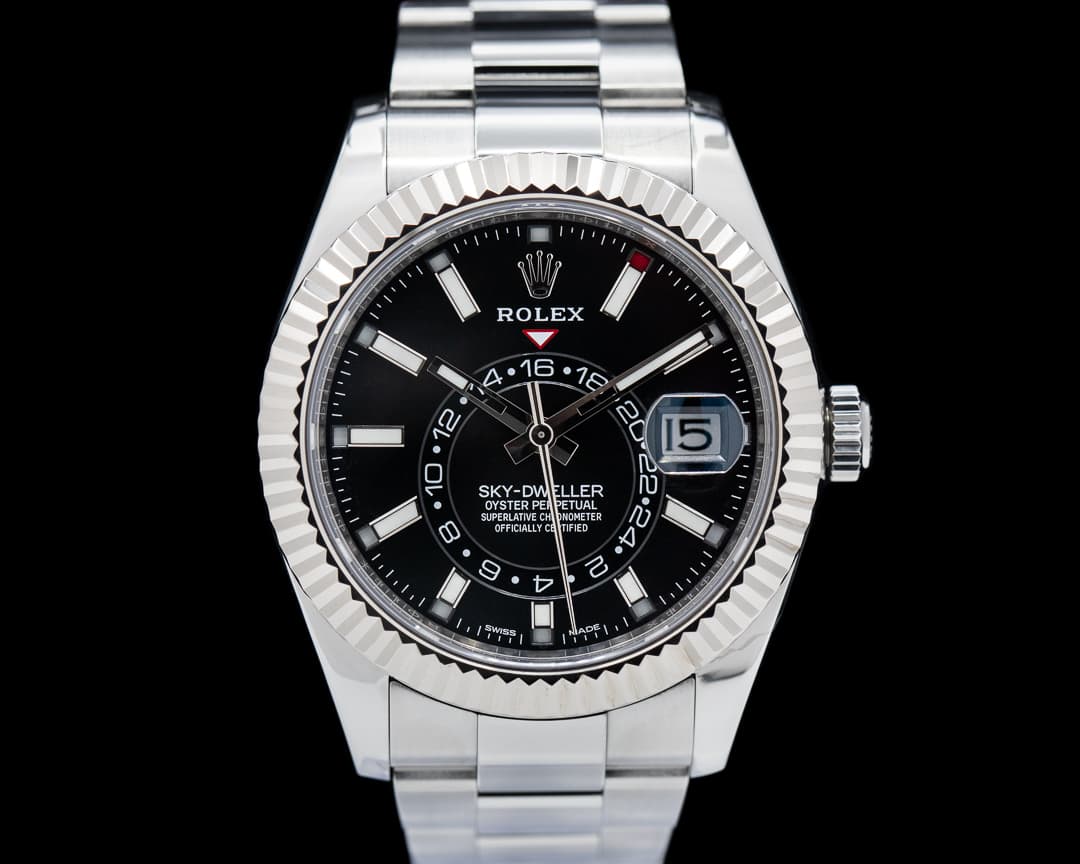 Rolex Sky Dweller 326934 Steel Black SS Oyster Bracelet 