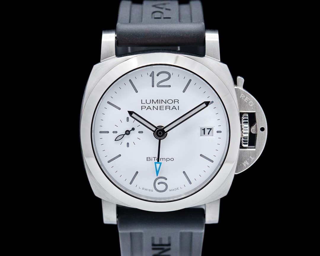 Panerai Luminor Quaranta BiTempo Stainless Steel 40mm White Dial
