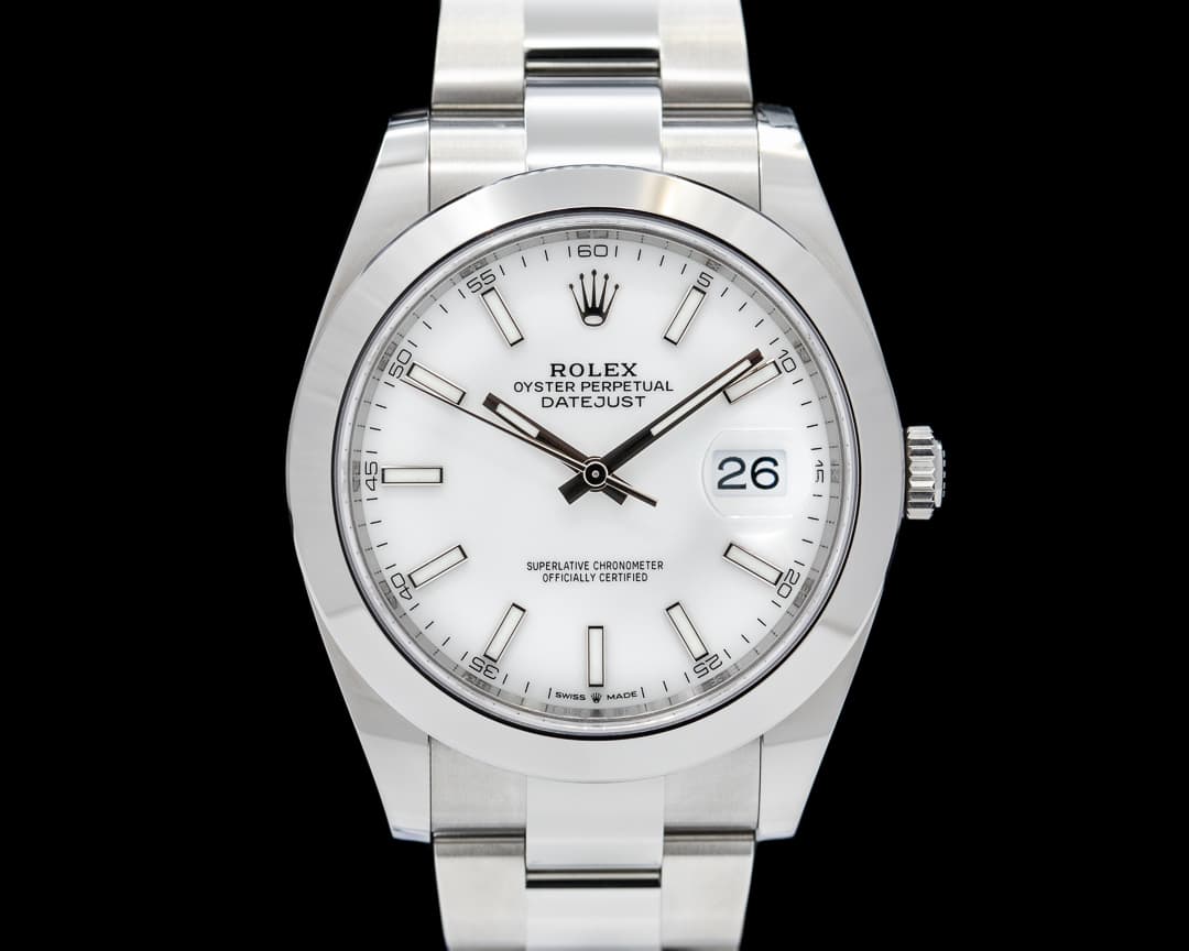 Rolex Datejust 41 126300 White Stick Dial SS 2021