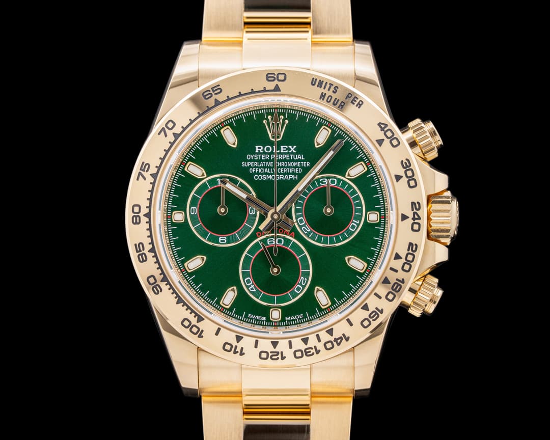 Rolex Daytona 116508 18k Yellow Gold / Green Dial 2022