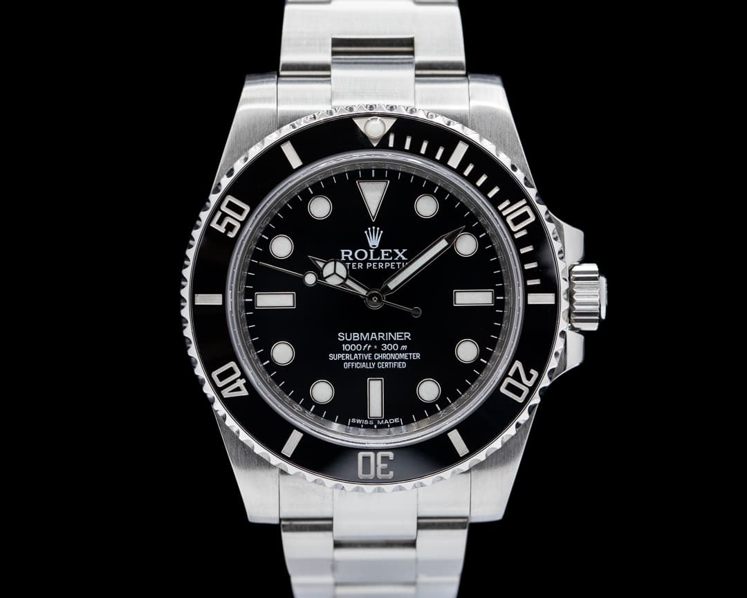 Rolex Submariner 114060 No Date Ceramic Bezel SS