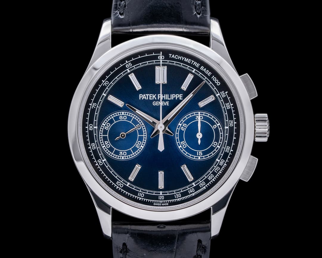 Patek Philippe Chronograph Platinum 5170P Blue Diamond Dial FULL SET 