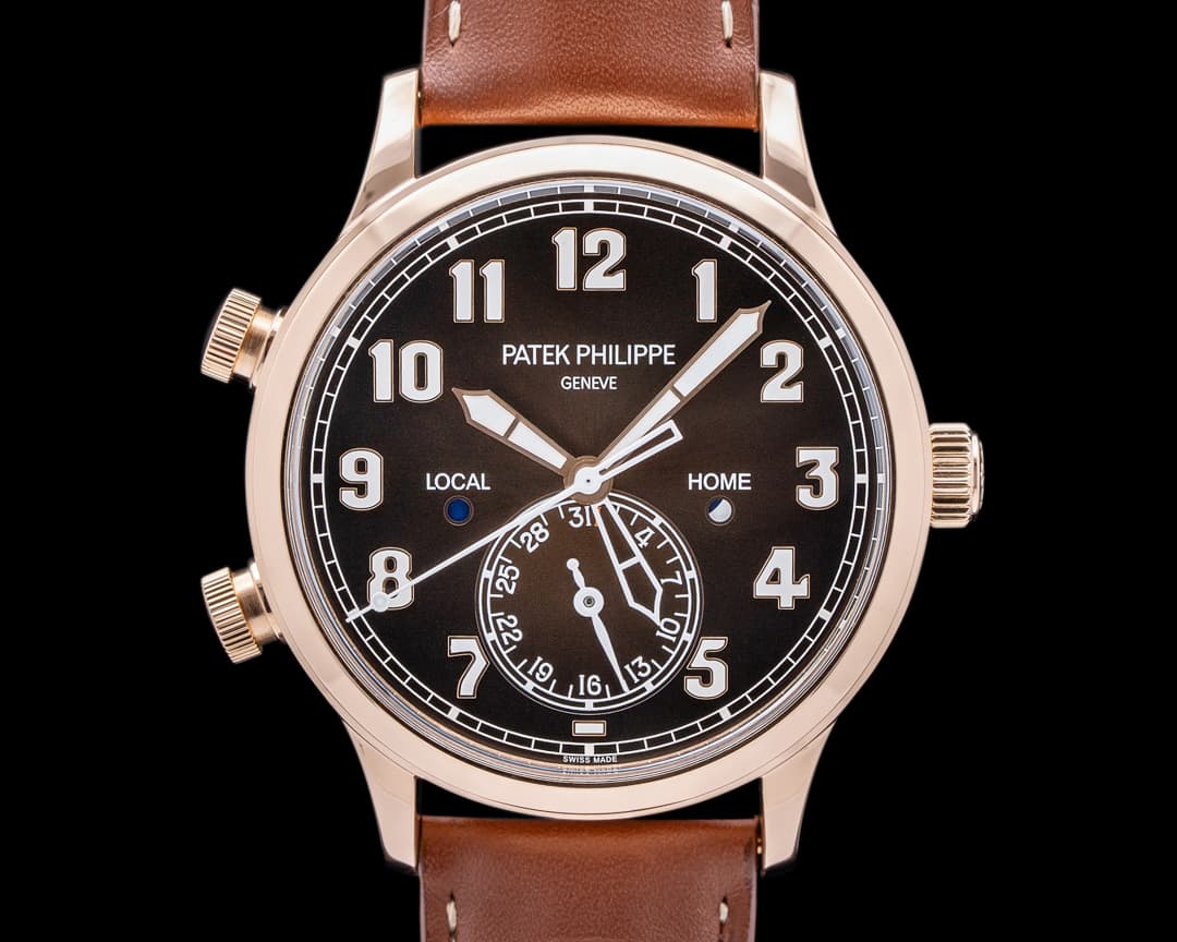 Patek Philippe Calatrava 5524R Pilot Travel Time 18k Rose Gold