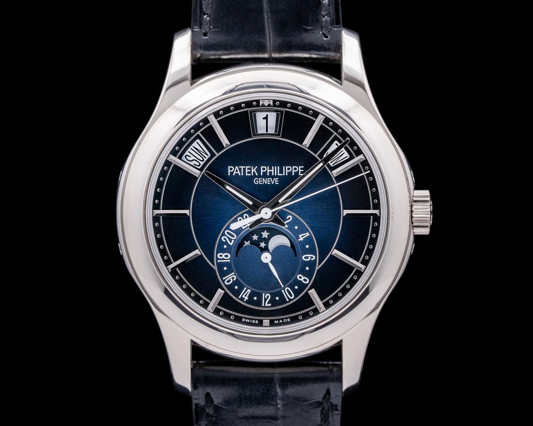 Patek Philippe Annual Calendar 5205G Blue Dial 18K White Gold 
