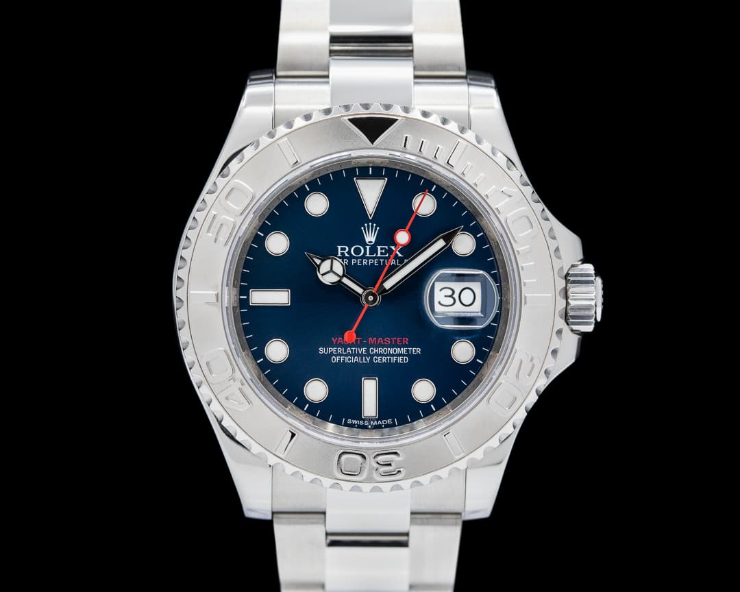 Rolex Yacht Master SS Blue Dial / Platinum Bezel