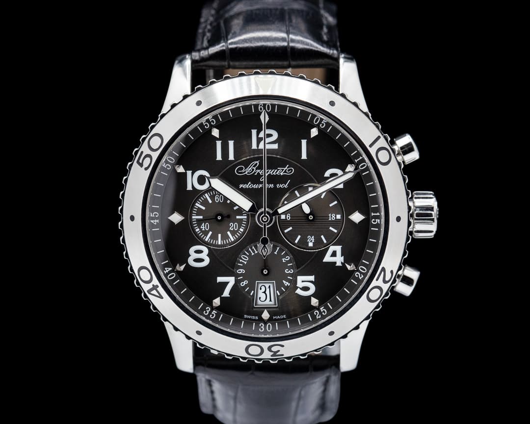Breguet Type XXI Flyback SS / Alligator Brown Dial 