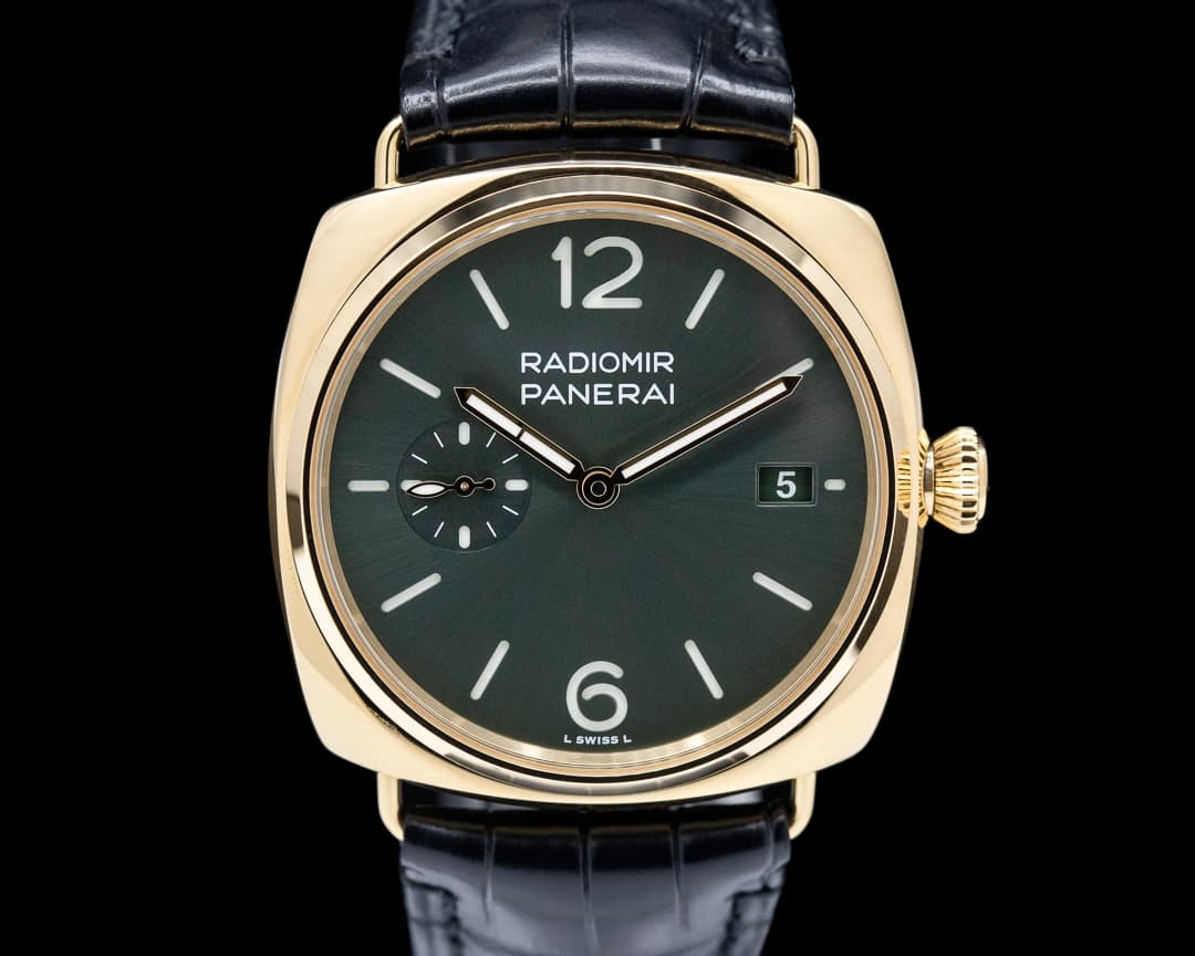 Panerai Radiomir Quaranta 18k YG 40MM Olive Green Sandwich Dial 