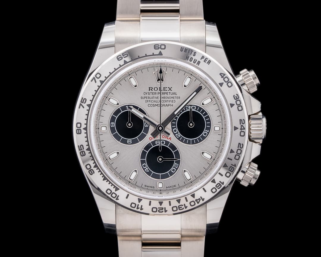 Rolex Daytona 116509 Silver and Black Dial 18K White Gold