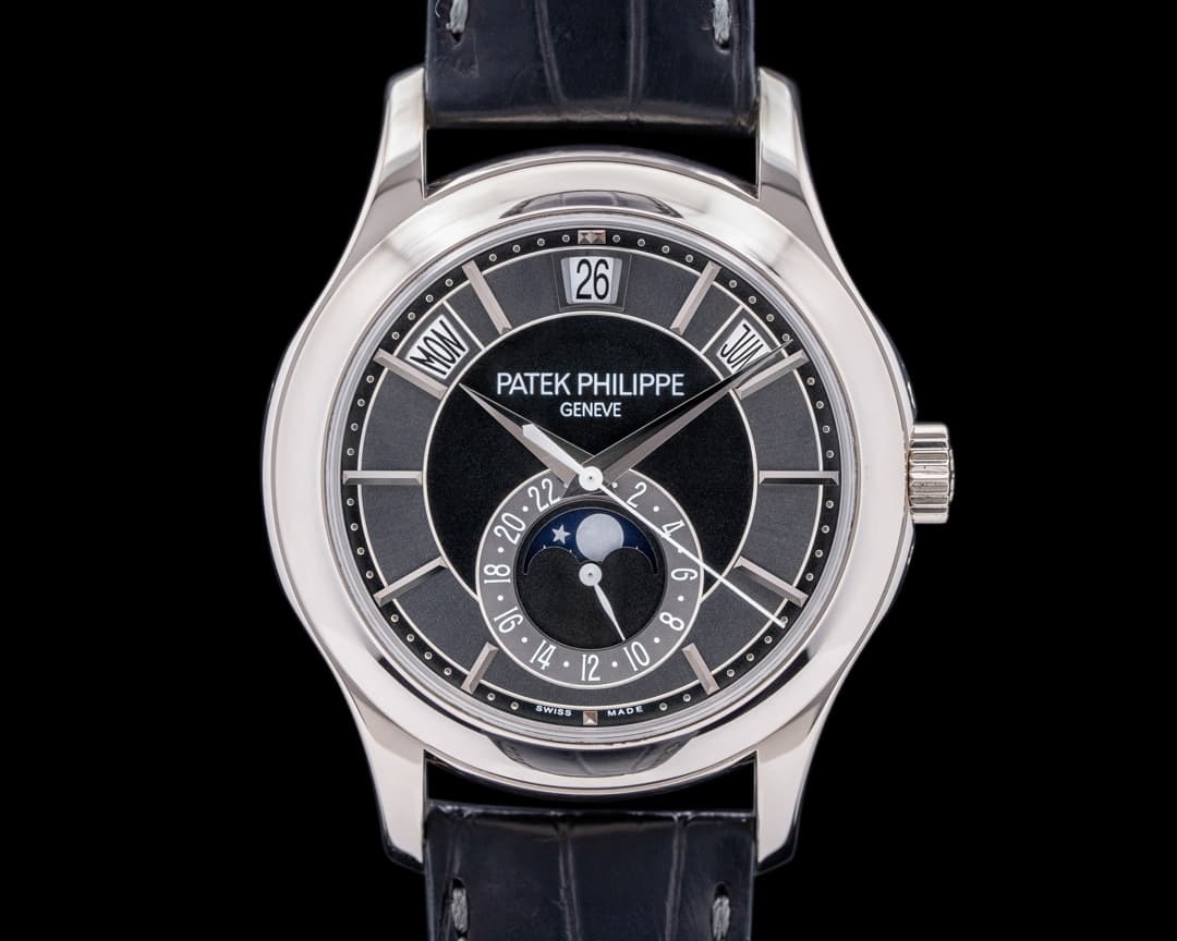 Patek Philippe Annual Calendar Rhodium Dial 18K White Gold 