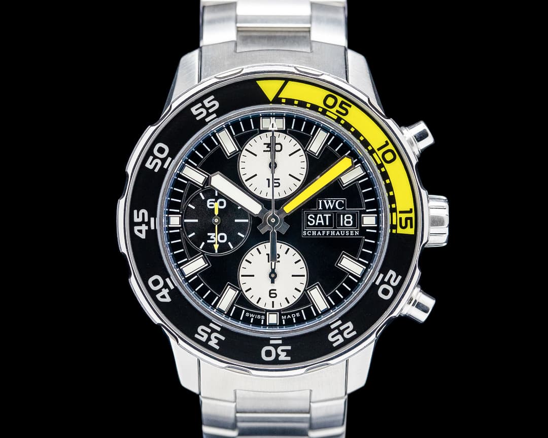 IWC IW376701 Aquatimer Chronograph Stainless Steel Black Dial