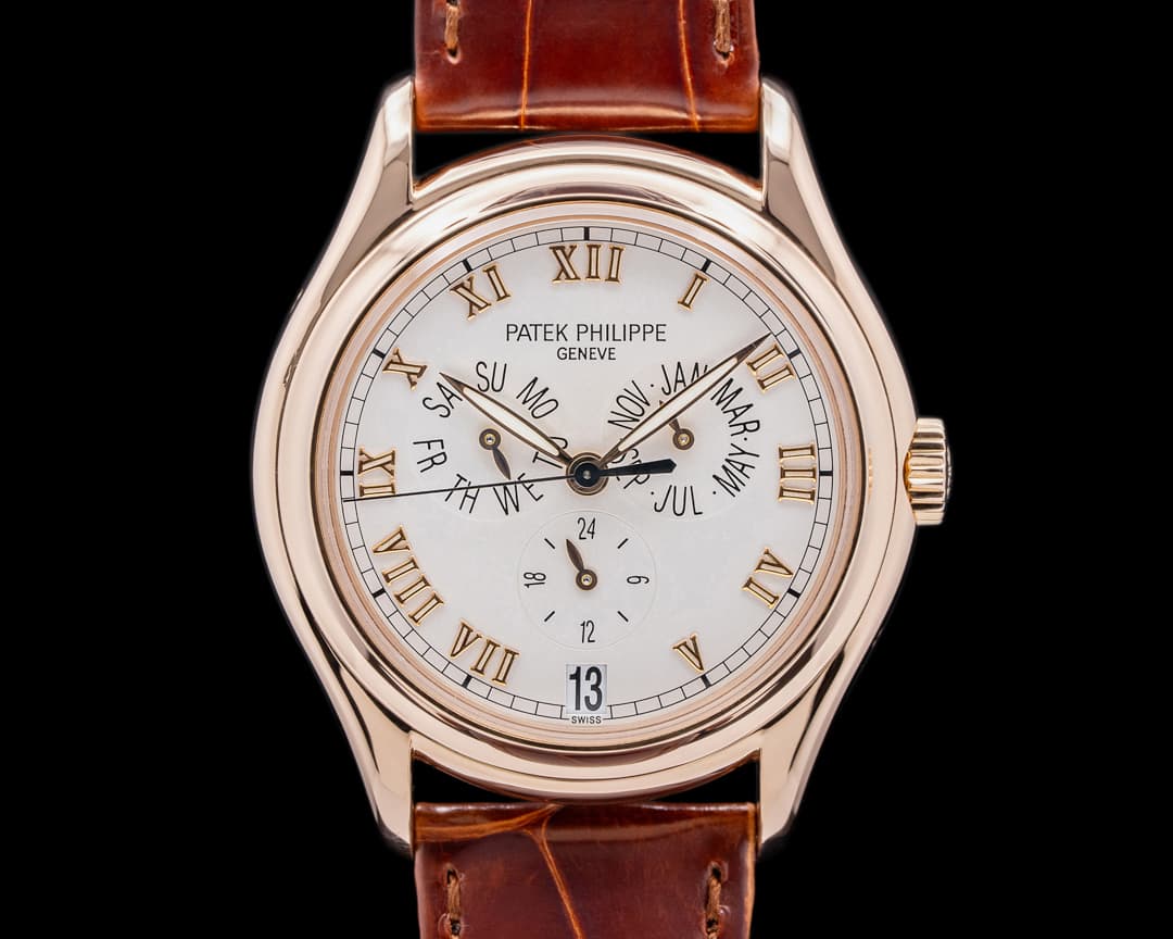 Patek Philippe Annual Calendar 5035R 18K Rose Gold Silver Dial 
