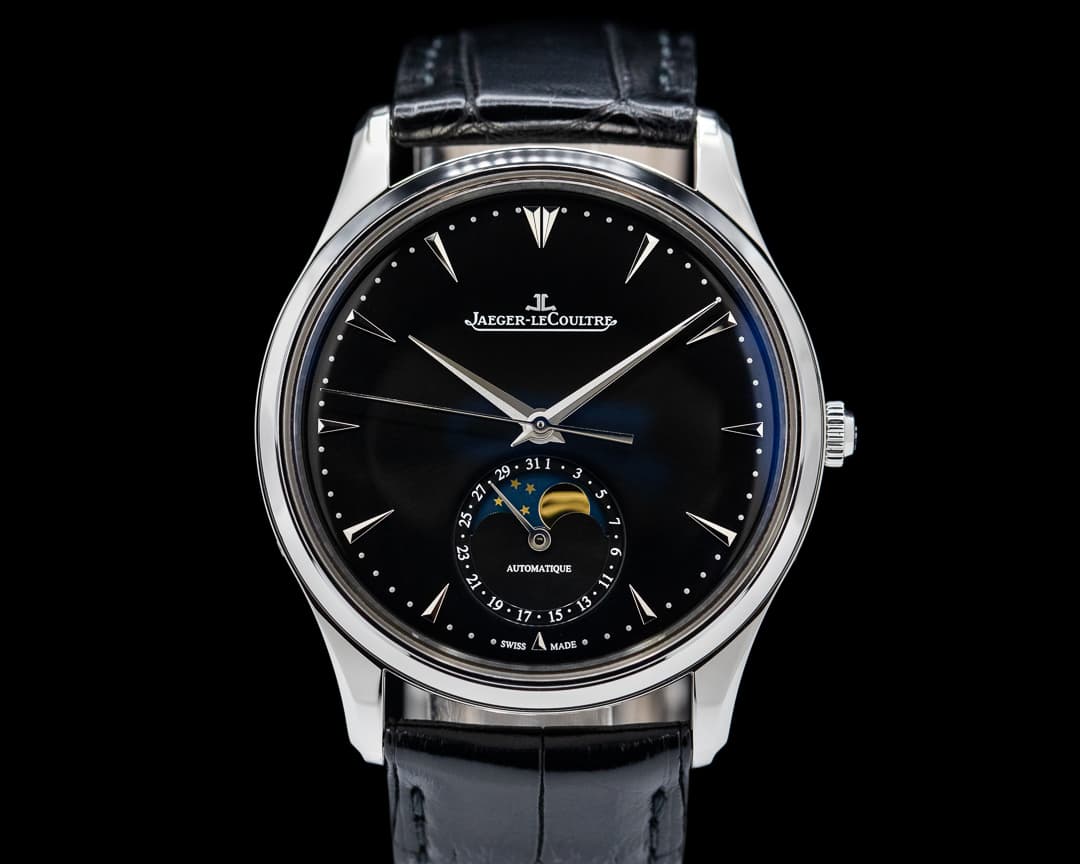 Jaeger LeCoultre Master Ultra Thin Moon SS Black Dial 