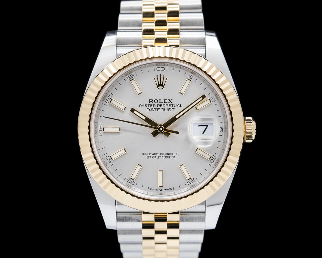 Rolex Datejust 41 Silver Stick Dial 18K / SS