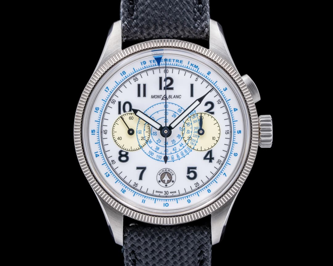Montblanc 1858 Minerva Monopusher Chronograph "Blue Arrow" LE