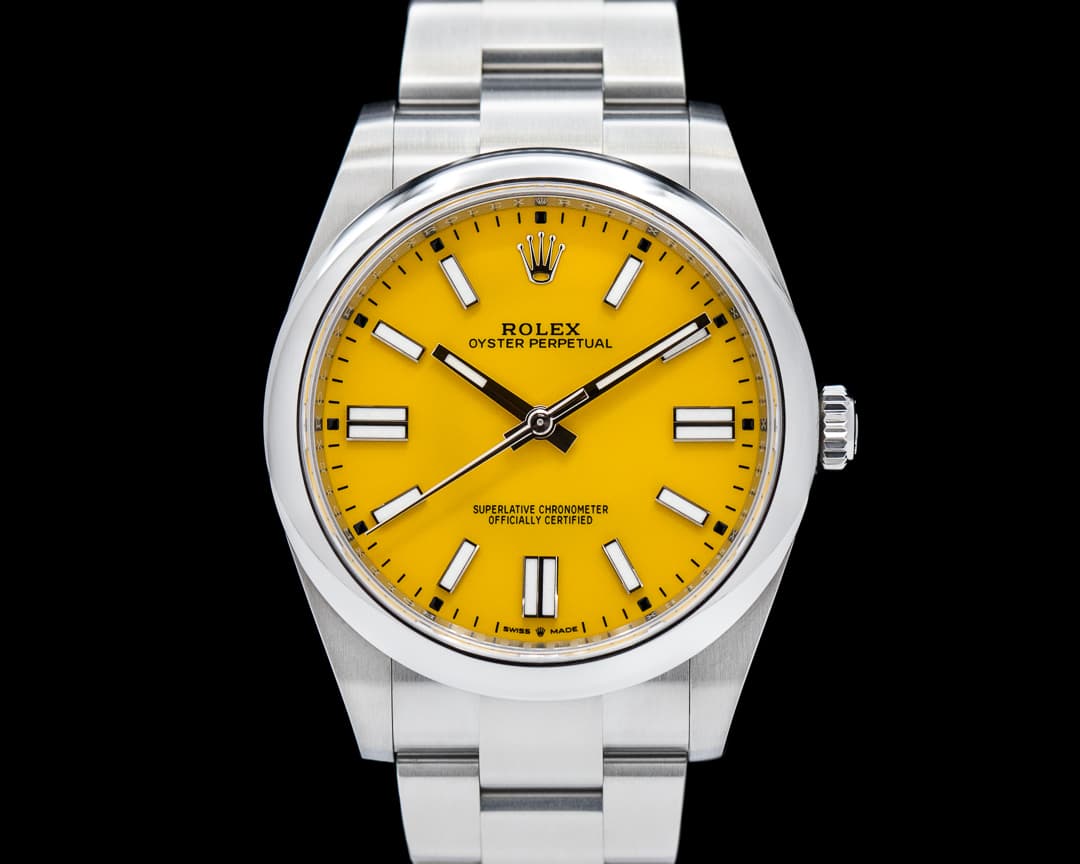 Rolex Oyster Perpetual 124300 41mm SS / Yellow Dial 