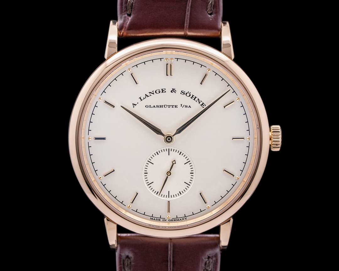 A. Lange and Sohne Saxonia Manual Wind 18K Rose Gold 