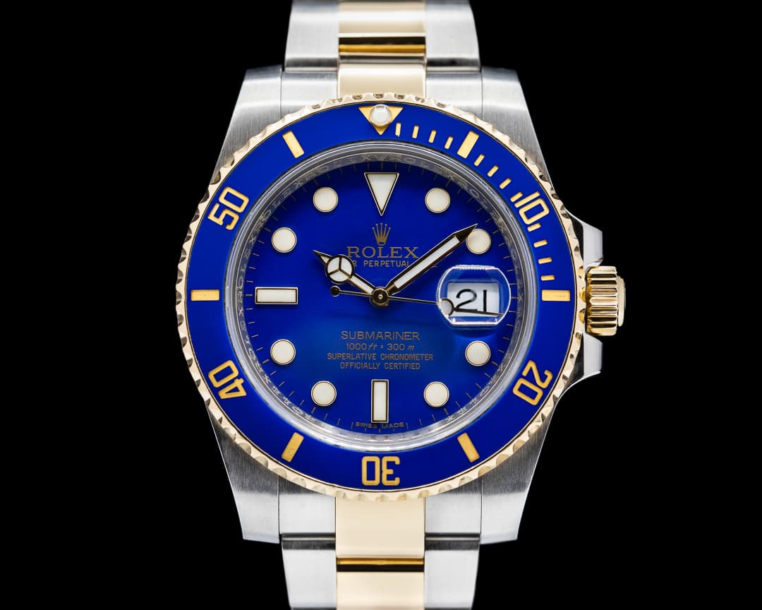 Rolex Submariner 116613LB Ceramic Flat blue dial 18K / SS 