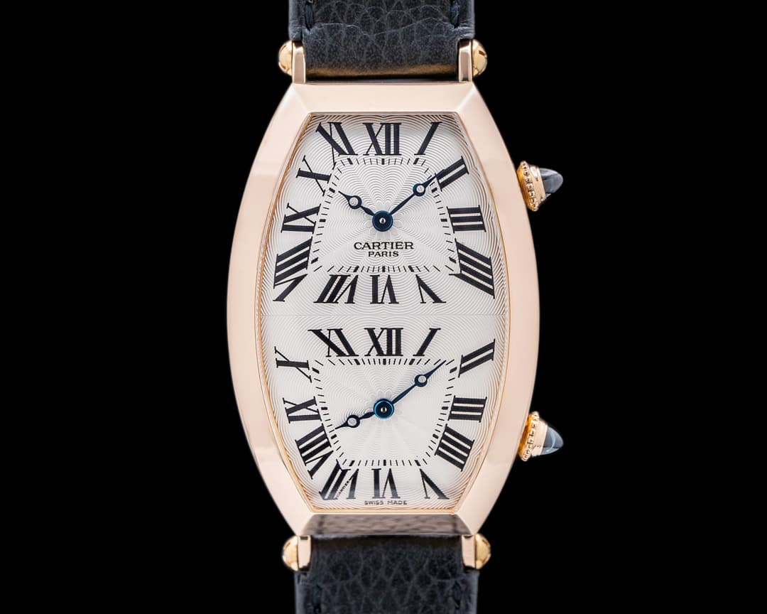 Cartier Tonneau XL 2805 Dual Time COLLECTION PRIVEE CPCP Rose Gold