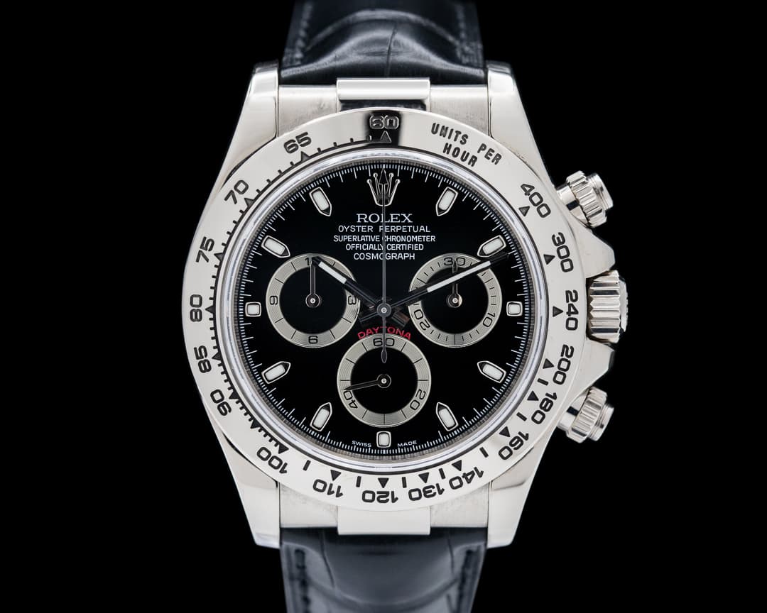 Rolex Daytona 18K White Gold / Black Dial 